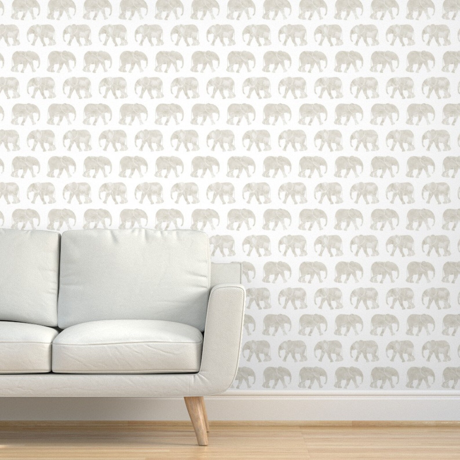Elephant Wallpaper Baby Elephants By Littlearrowdesign Etsy