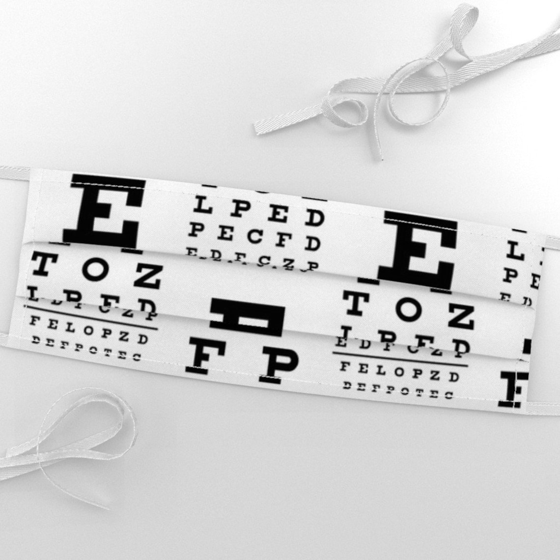 Eye Chart Fabric Standard Vision Chart in Black White by Etsy