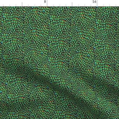 Green Dragon Scales Fabric Sparkle Psychedelic Dragon Scales Etsy