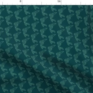 Fish Fabric - Teal Turquoise Viking Scandinavian Celtic Knot Weave Poissons D&#39;Avril By Amyvail - Cotton Fabric By The Yard With Spoonflower