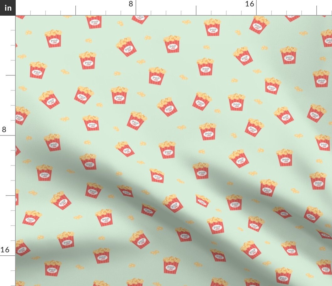 Popcorn Fabric Popcorn Party Date Night To The Movies Cool Etsy