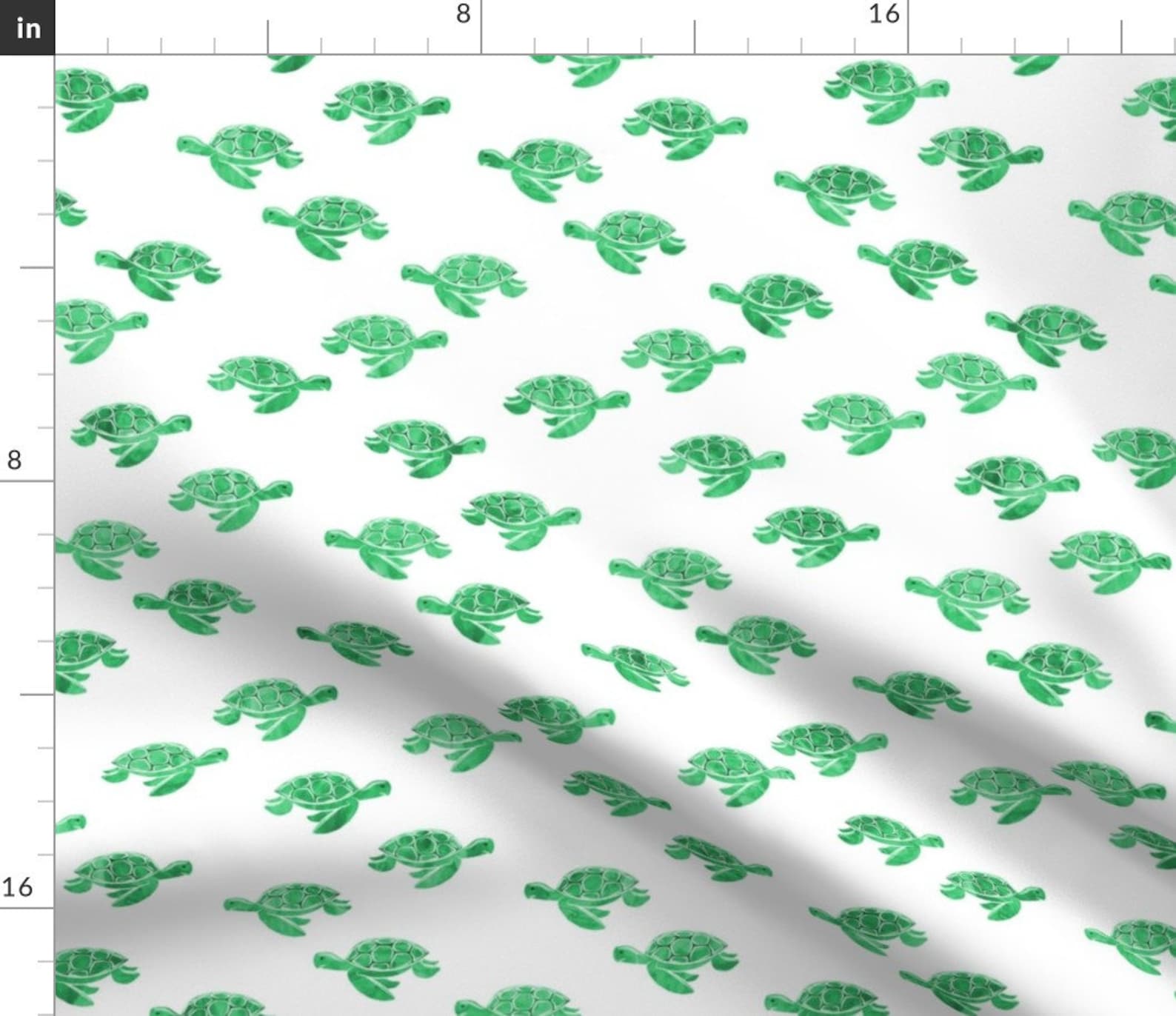 Turtles Fabric Sea Turtles in Green by Littlearrowdesign Etsy