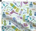 Beauty Hairdresser Tools Fabric - Good Hair Day - Lark By Abbyhersey - Beauty Tools Blue Green Cotton Fabric By The Yard With Spoonflower 