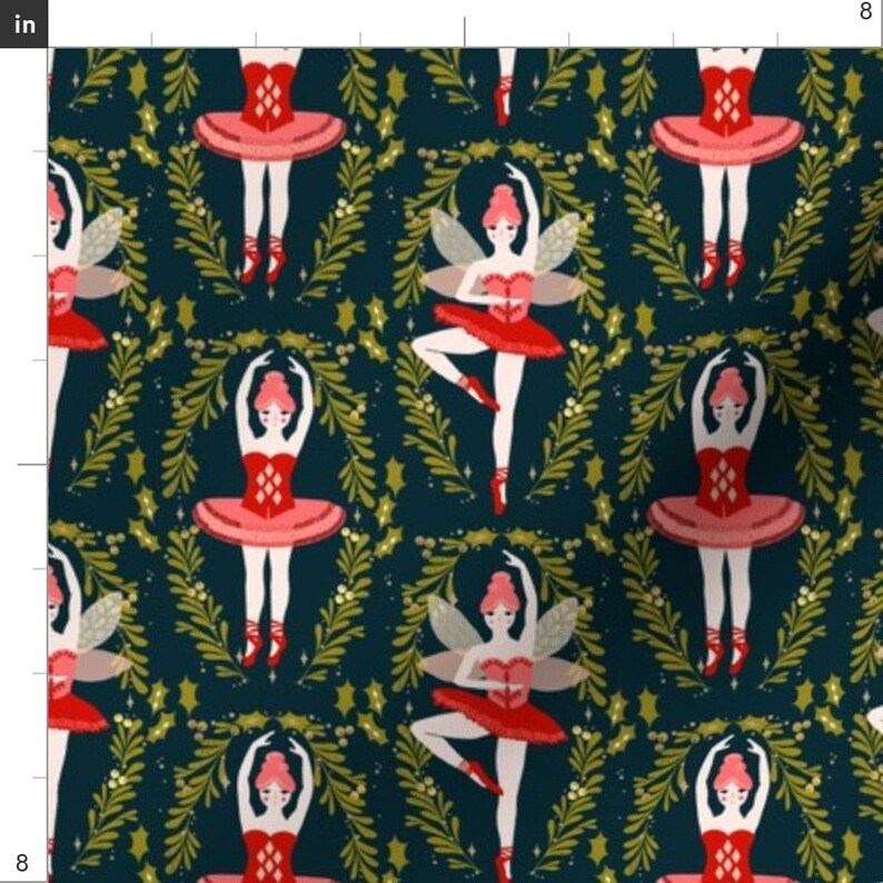 Ballet Fabric Nutcracker Ballet // Ballerinas Christmas Xmas Etsy UK