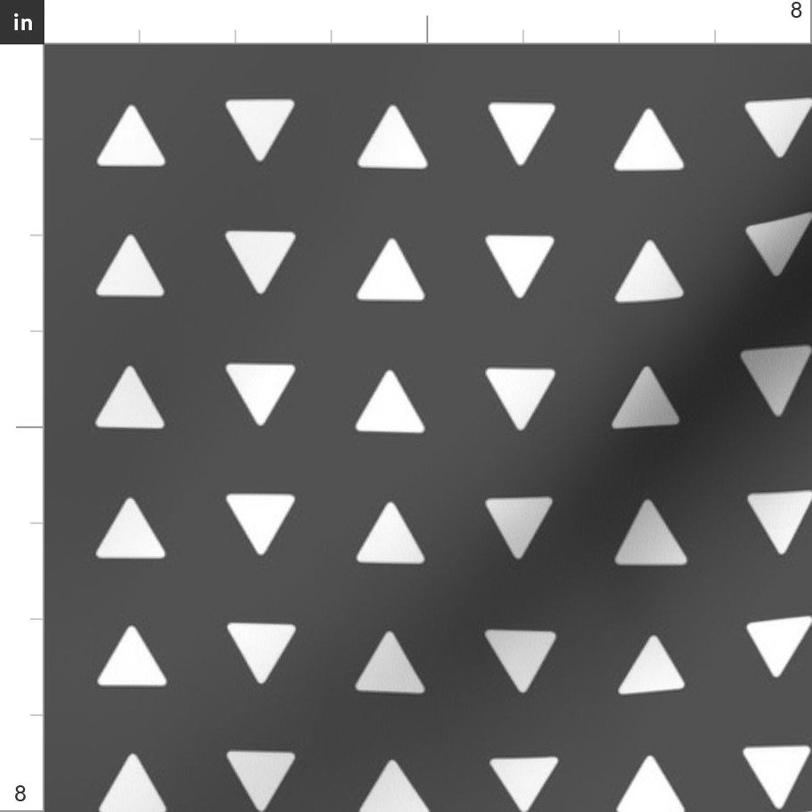 Triangle Fabric Triangles Charcoal and White Fabric by Etsy UK