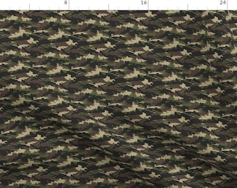 Camouflage Fabric - Camo By Littlearrowdesign - Camouflage Green Brown Hunting Outdoors Sports Cotton Fabric By The Yard With Spoonflower