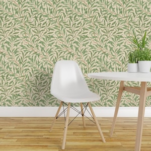 Papel de Parede Autoadesivo William Morris - Estilo Art Nouveau Vitoriano com Estampa Botânica - Decoração de Parede Removível - Ramo de Salgueiro por peacoquettedesigns