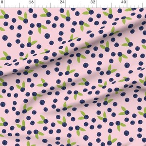 Blueberry Pink Abstract Fruit Berries Fabric - Blueberry Jam By Natalee Wegmann - Blueberry Cotton Fabric By The Yard With Spoonflower imagen 2