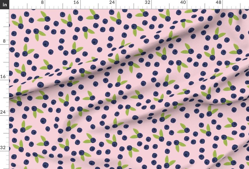 Blueberry Pink Abstract Fruit Berries Fabric - Blueberry Jam By Natalee Wegmann - Blueberry Cotton Fabric By The Yard With Spoonflower imagen 2