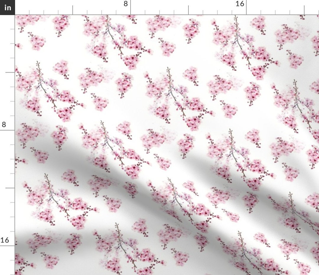 Cherry Blossoms Fabric Cherry Blossom Branches by Loloballs Etsy