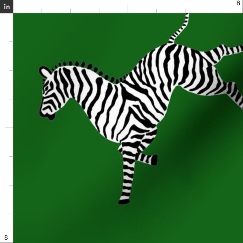 Zebra Fabric Zebra Lt Green by Danika Herrick Zebra Green - Etsy