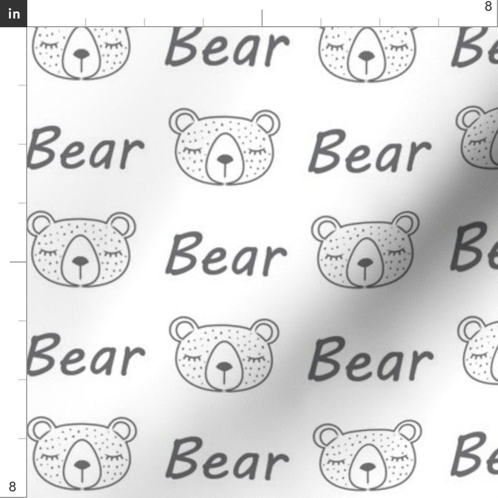 Baby Bear Fabric Bear by Lilcubby Bear Baby Boy Woodland Etsy