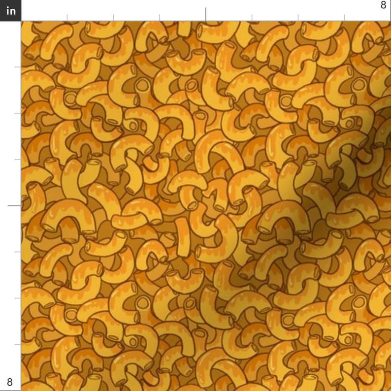 Macaroni And Cheese Fabric - Mac N Cheese By Pi-Ratical - Food Fun Orange Kitchen Cotton Fabric By The Yard With Spoonflower immagine 3