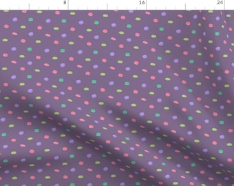 Macaron Fabric - Macaron Pattern2 By Kostolom3000 - Macaron Cookies Dessert Purple Bakery French Cotton Fabric By The Yard With Spoonflower