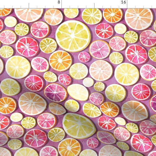 Citrus Fabric Citrus Cloth by Inscribed Here Citrus Orange Etsy