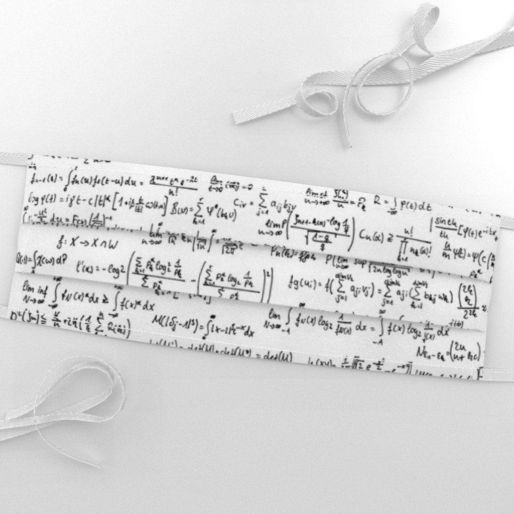 Math Fabric Math Equations by Thin Line Textiles Math Etsy