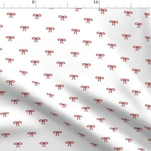 Red + White Bows Fabric - Red And White Bows By Googoodoll - Baby Girl Bows Nursery Decor Cotton Fabric By The Yard With Spoonflower