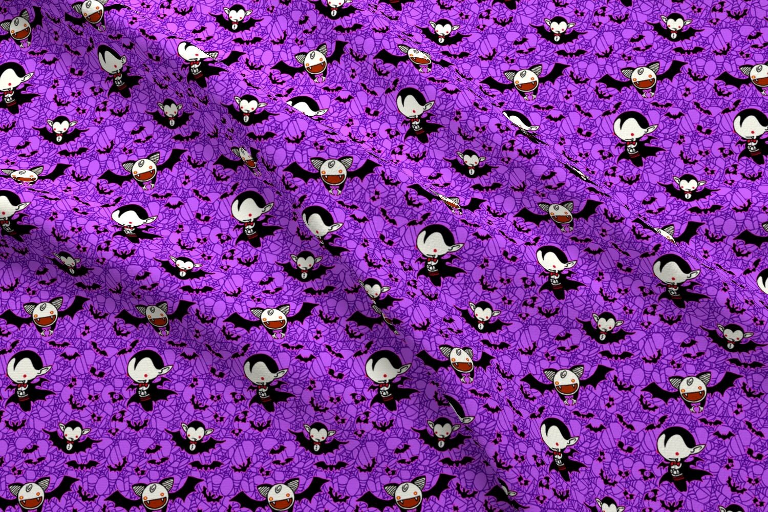 Purple vampire fabric vampies 2 by jadegordon halloween  etsy Purple vampire fabric vampies 2 by jadegordon halloween  etsy