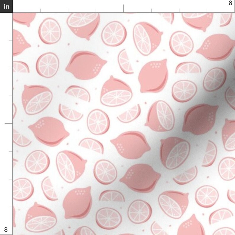 Pink Lemonade Fabric Pink Lemons By Robyriker Lemon Citrus Etsy
