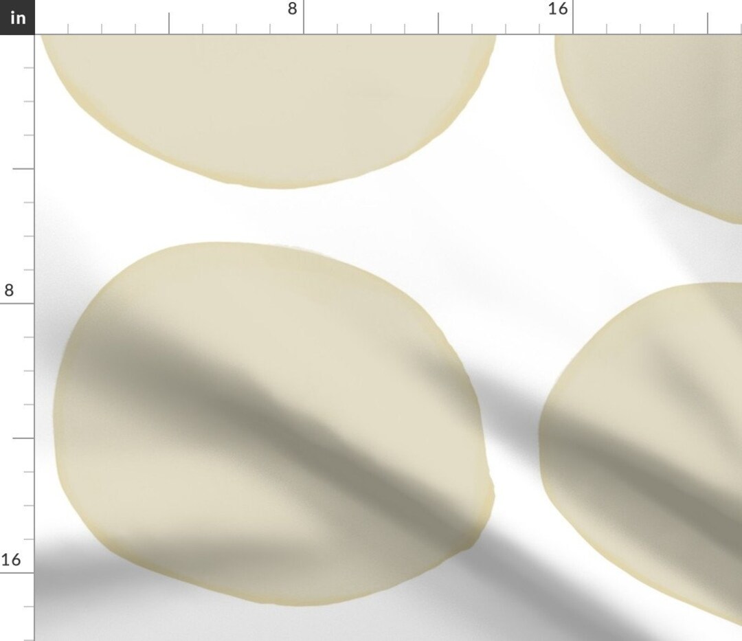 Big Polka Dot Fabric Large Dot Beige by Ellencarroll Extra Large Clean