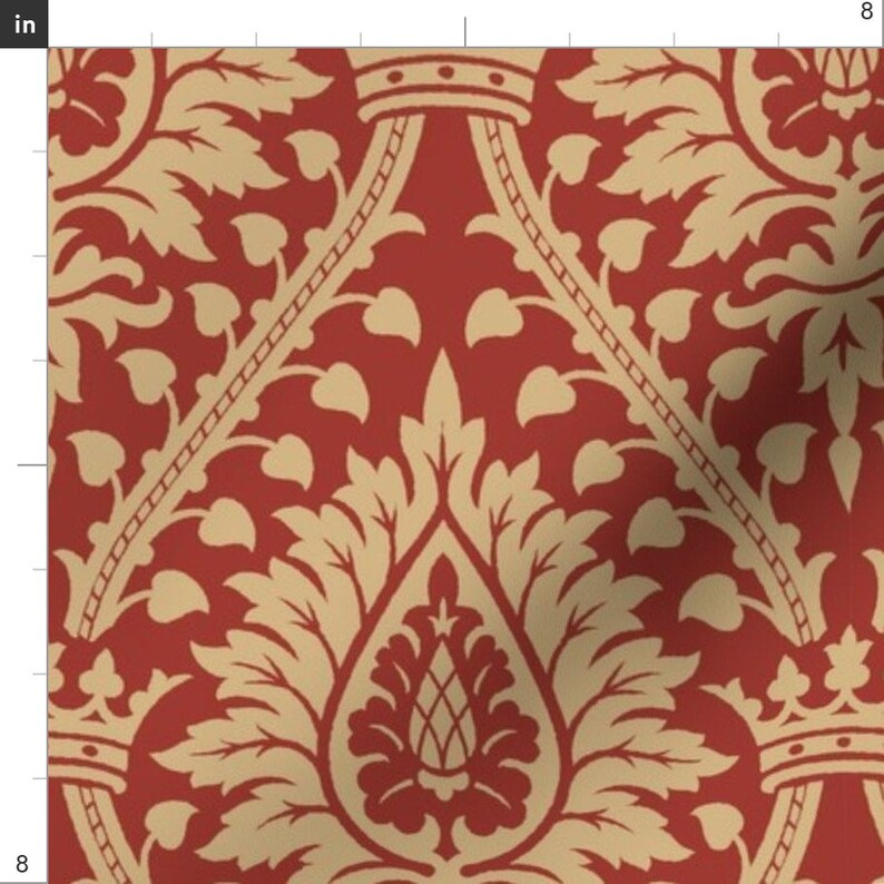 Renaissance Damask Fabric Damask 2a by Muhlenkott Etsy