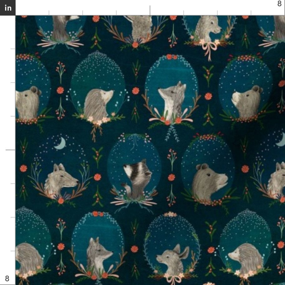 Enchanted Fabric Enchanted Forest by Katherine Quinn Etsy