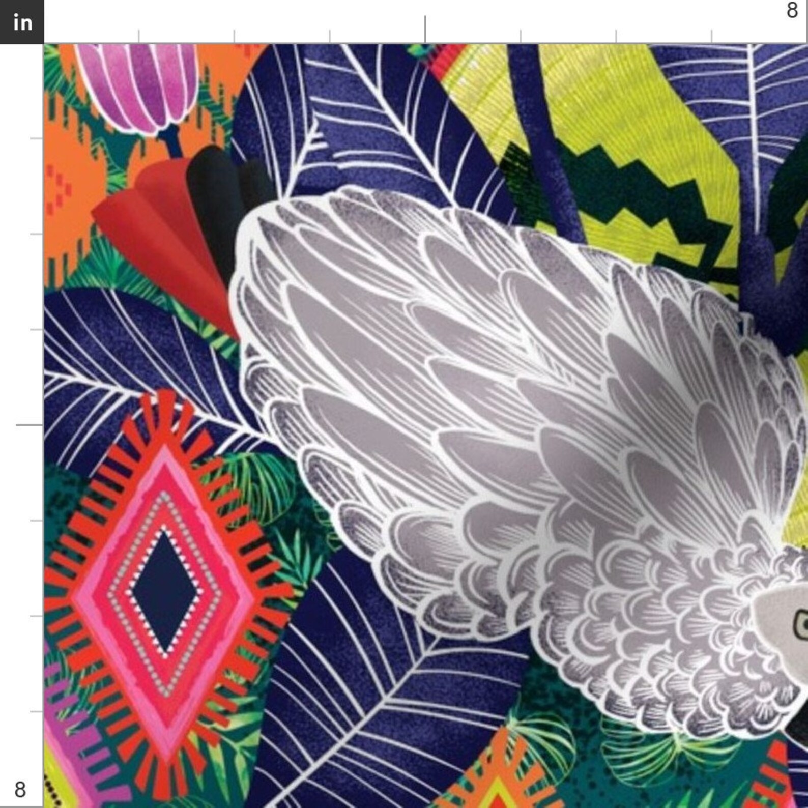 African Art Fabric African Protea by Michaelzindell Etsy