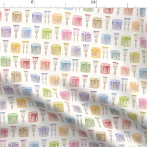Diy Fabric - Paint Can And Brush  By Leventetladiscorde - Paint Can Brush Purple Green Blue Pink Cotton Fabric By The Yard With Spoonflower