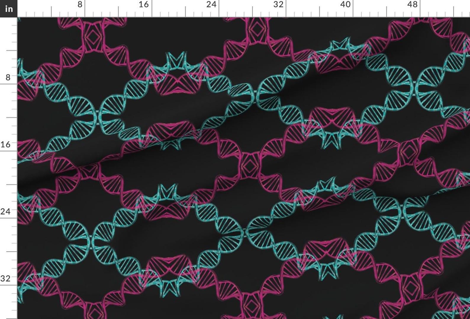 Dna Crisscross Fabric - Dna Candy by Snork - Science DNA Double Helix ...