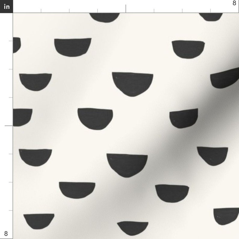 Modern Half Moons Fabric Half Moon Pattern by Melissa Etsy