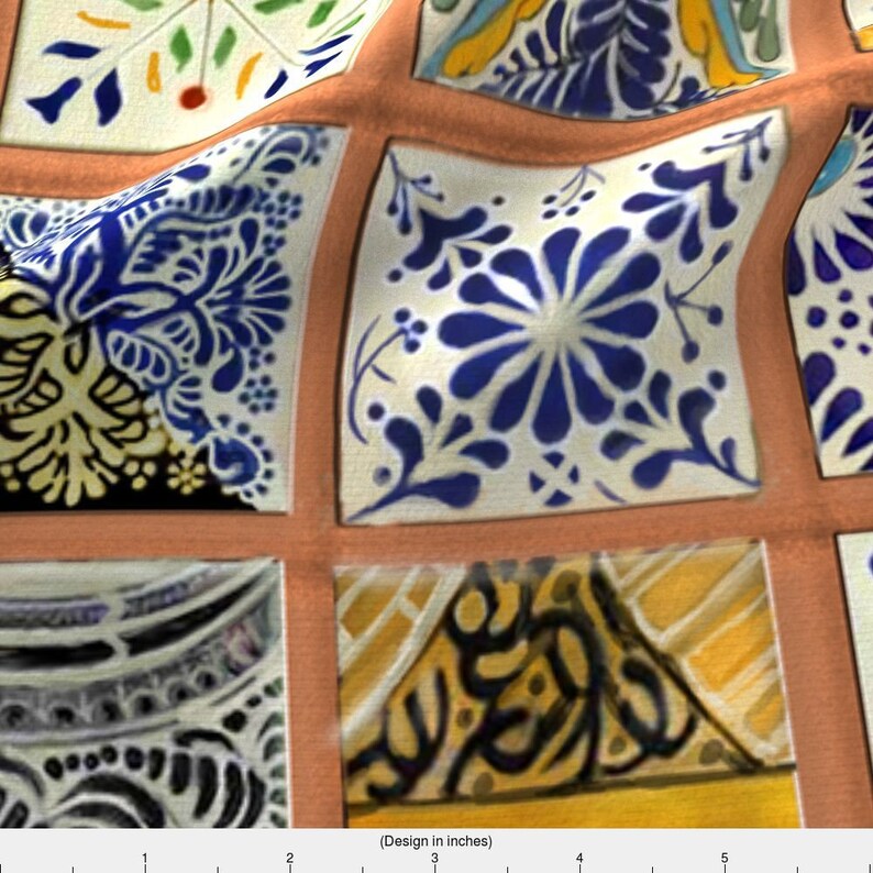 Talavera Mexican Tile Fabric Tiles By Wren 50