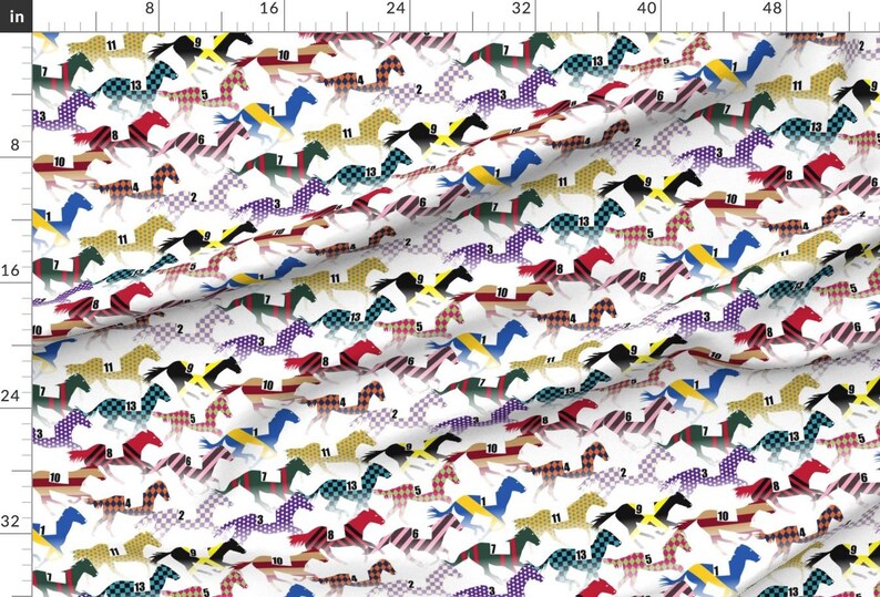 Equestrian Apparel Fabric - Off To The Horse Races Jockey by wickedrefined - Horses Abstract Plaid Clothing Fabric by Spoonflower image 2