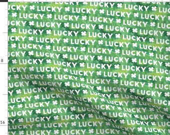 Green Shamrock Fabric - Lucky - Watercolor Green - St Patricks Day Clover Irish By Littlearrowdesign - Green Fabric With Spoonflower