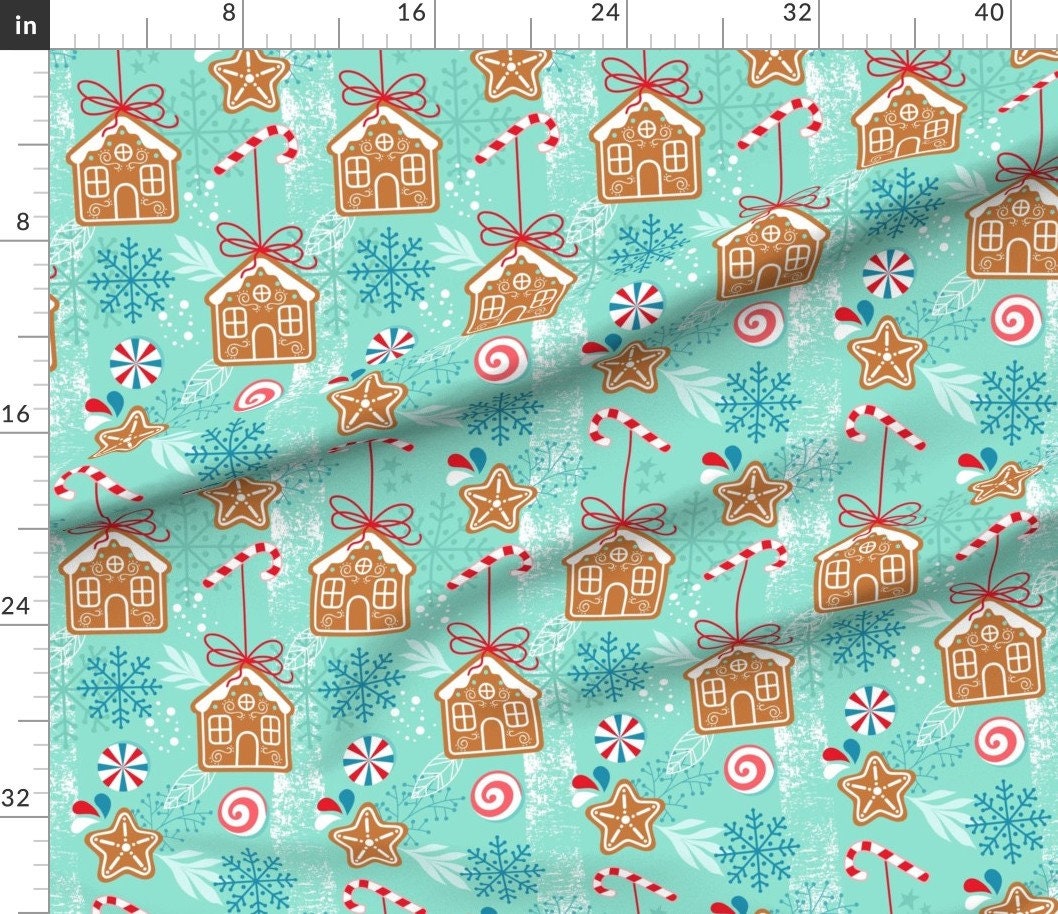 Christmas Fabric by the Yard. Quilting Cotton, Organic Knit, Jersey or  Minky. Xmas Winter Gnome Woodland Ice Skating Gingerbread Nordic 