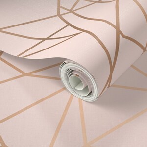 Abstract Wallpaper Pink Crystal by Mintedtulip Modern - Etsy