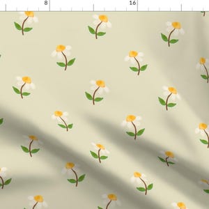 Daisy Fabric - Daisies By Lillyskite - Daisy Beautiful Floral Tiny Flowers Garden Spring Green Cotton Fabric By The Yard With Spoonflower
