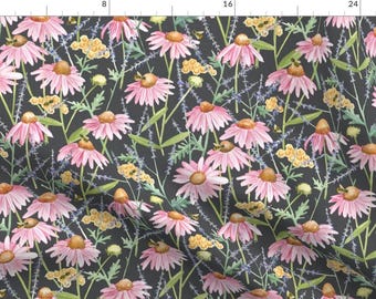 Bee Garden Fabric - Honey Bee Garden By Jillbyers - Watercolor Summer Bees Cotton Fabric By The Yard With Spoonflower