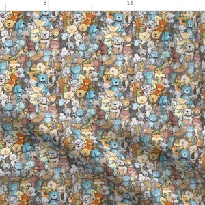 Animals Fabric - Pet Rescue By Henberry - Pets Animals Dogs Cats Rescue Pound Kennel Puppy Kitten Cotton Fabric By The Yard With Spoonflower