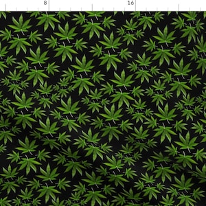 Marijuana Fabric - Sweet Indica/Sativa Hybrid By Camomoto - Marijuana Cotton Fabric By The Yard With Spoonflower