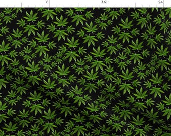 Marijuana Fabric - Sweet Indica/Sativa Hybrid By Camomoto - Marijuana Cotton Fabric By The Yard With Spoonflower