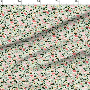 Sushi Fabric - Sushi by Kristinnohe - Japanese Food Japan Kawaii Fish ...