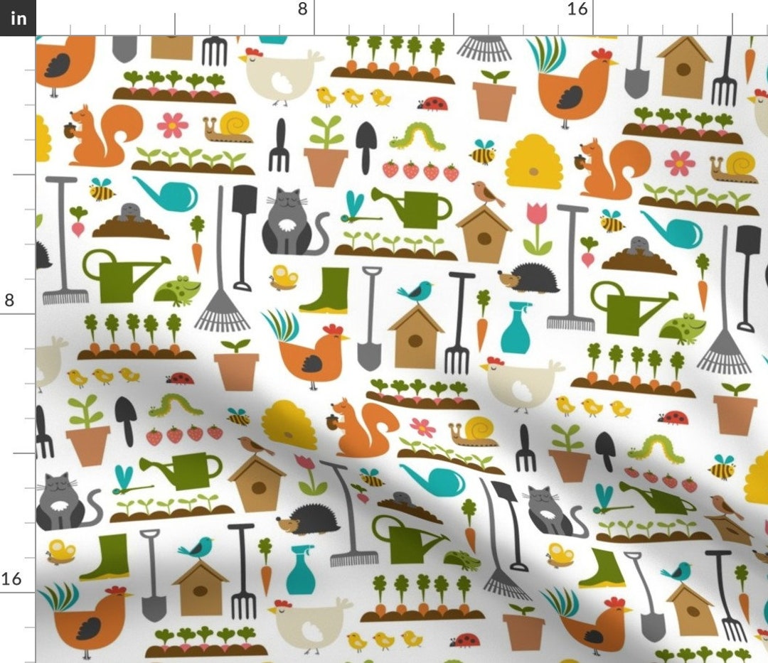 Gardening Fabric Garden by Dennisthebadger Gardening Etsy