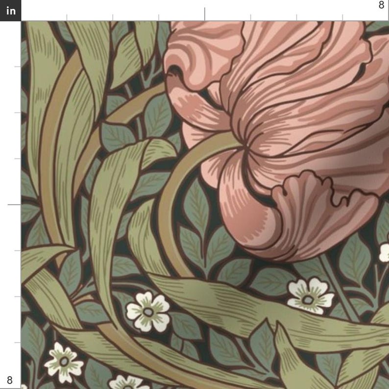 Victorian Floral Fabric - Pimpernel by utart - William Morris Antique Vintage Historical Timeless Classic Fabric by the Yard by Spoonflower image 3