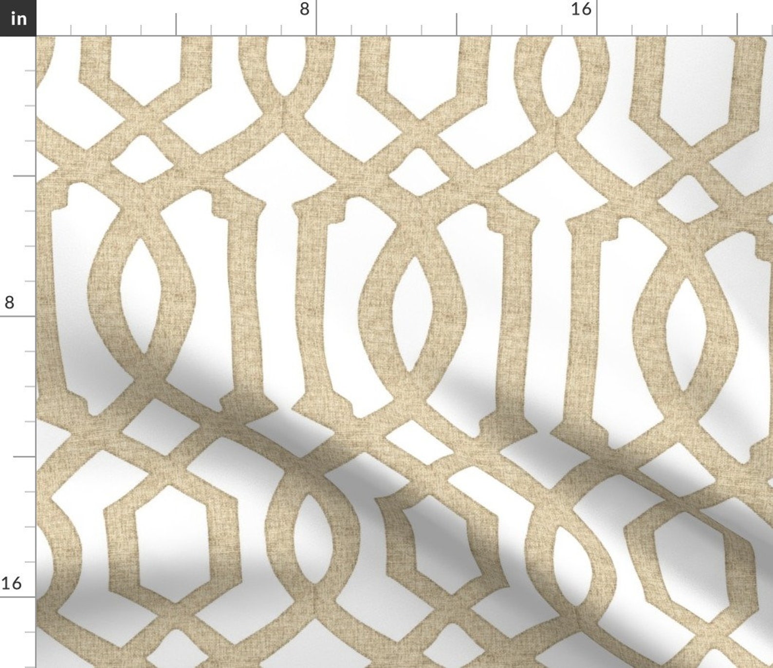 Imperial Trellis Fabric Victoria Trellis on White by - Etsy