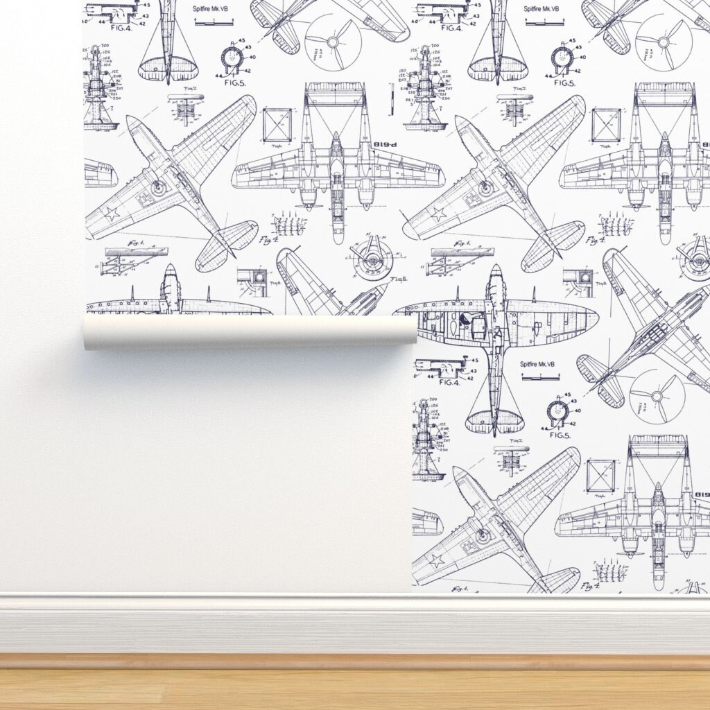 Airplane Wallpaper - Etsy Airplane Wallpaper - Etsy