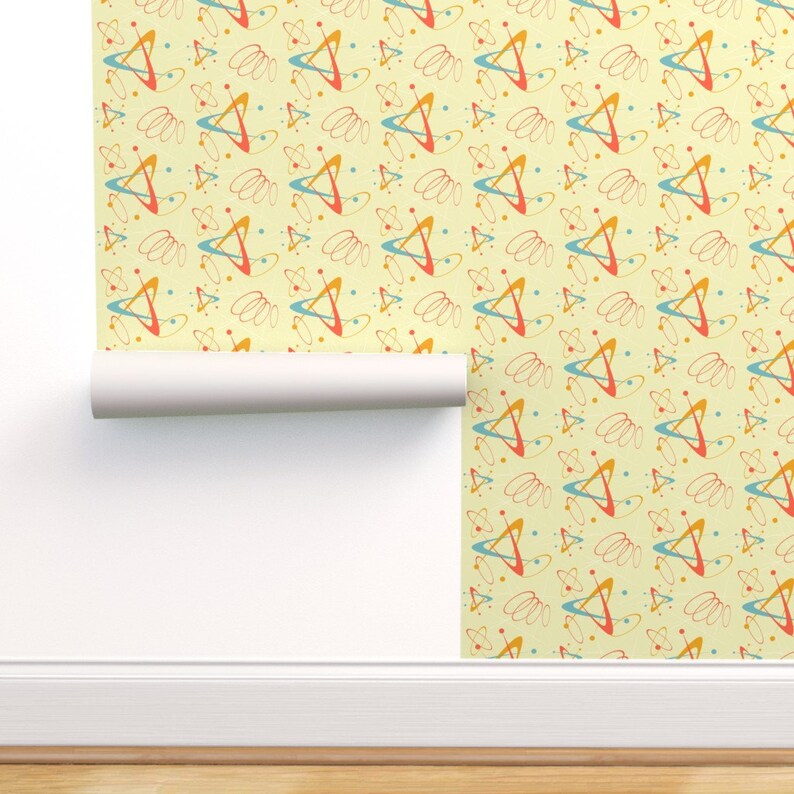 Atomic Wallpaper Mid Century Modern by Roofdog Designs Mid | Etsy