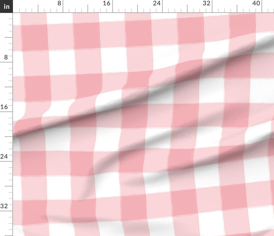 Large Buffalo Check Fabric Large Perfect Pink Buffalo Check - Etsy