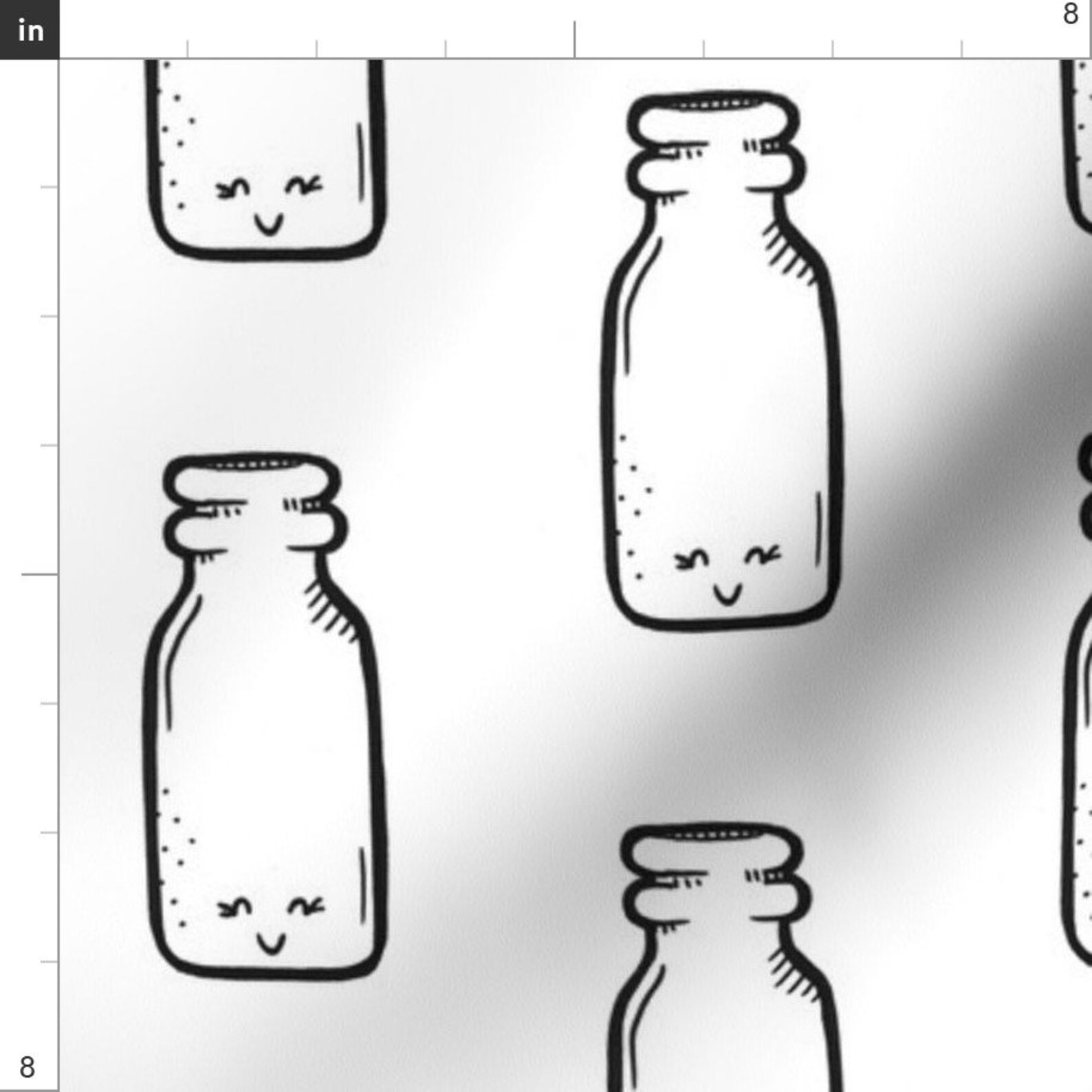 Happy Milk Fabric Happy Milk Jar by Taraput Mod Milk Etsy