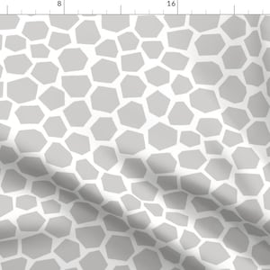 Giraffe Fabric - Geo Giraffe Neutral By Leanne - Jungle Animal Print Baby Nursery Decor Geometric Cotton Fabric By The Yard With Spoonflower