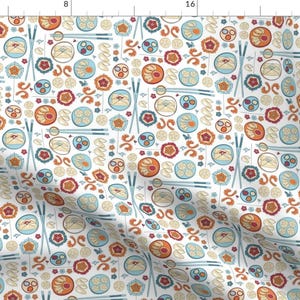 Dim Sum Fabric - Dim Sum By Ebygomm - Chinese Dumpings Shrimp Chopsticks Hipster Kawaii Food Cotton Fabric By The Yard With Spoonflower